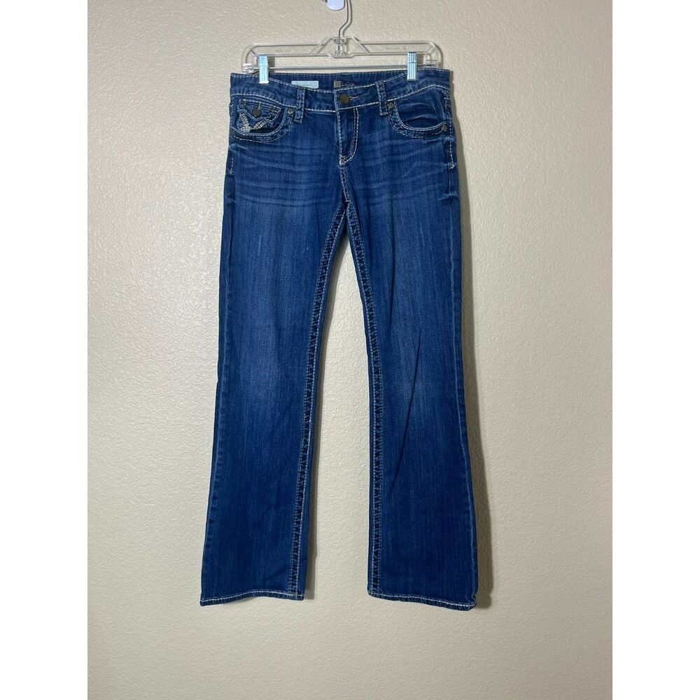 Kut from the Kloth Women's So Low Rise Jeans 8 Distressed Denim Boot Cut